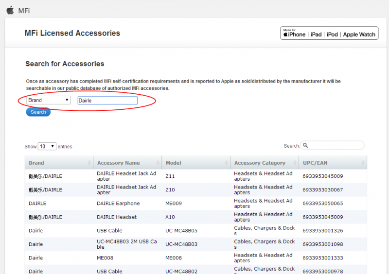 headphone for iphone by mfi certified factory