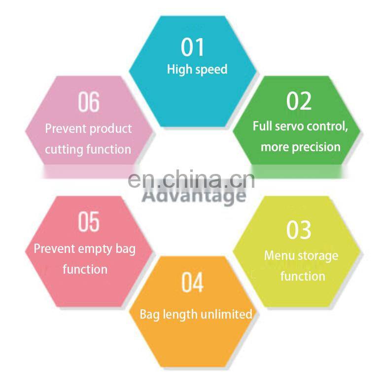 High Speed Automatic Pillow Bag Packing Machine for Snack Candy Biscuit Bread Cake