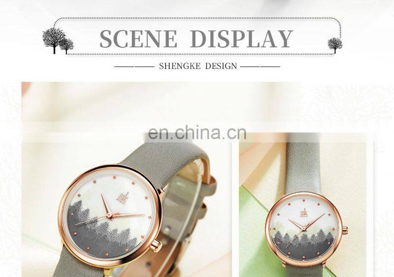 SHENGKE Lady Quartz Watch K9021 Wrist Fashion Women Digital Watches Women Custom Logo Watches For Girls Women