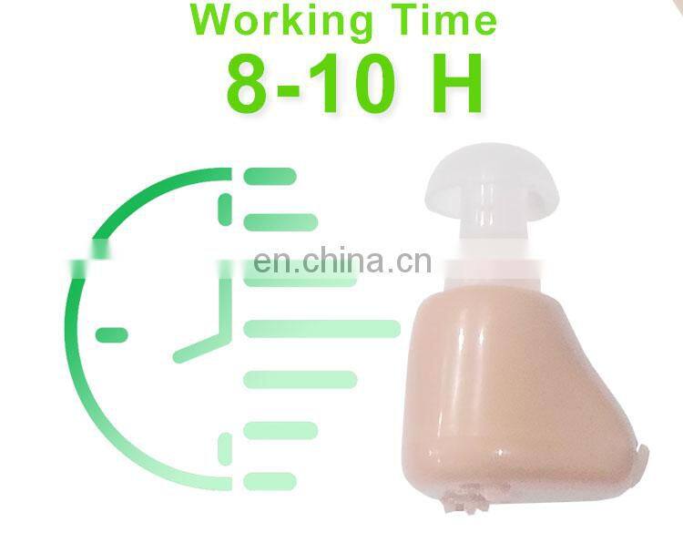 Micro rechargeable cic hearing aid with charger