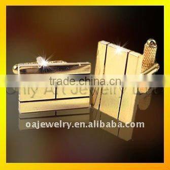 nickle free hot selling 2012 fashion cuff links/blank brass cufflinks