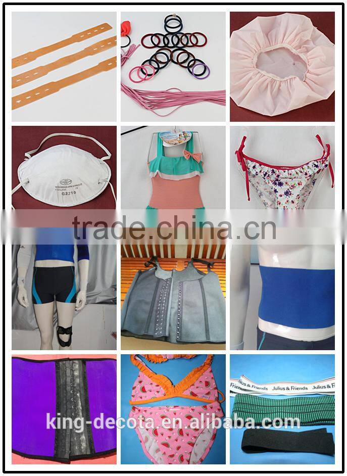 high good quality Rubber elastic threads covering for headwear