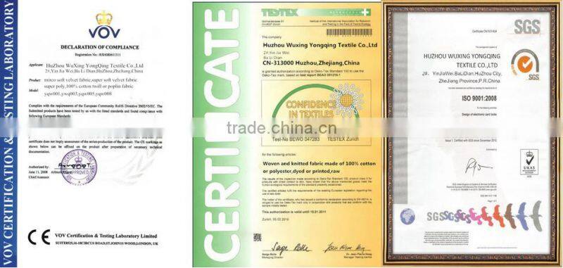 China supplier fabric and textile, velvet fabric for jewelry box