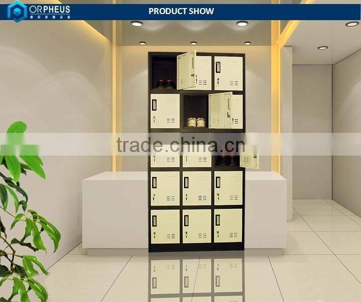 China Locker Manufacturer Supply Special Sale Metal Cabinets 3 Wide 5 Tier Wardrobe Cabinets Shoe Cabinet With Plastic Handle