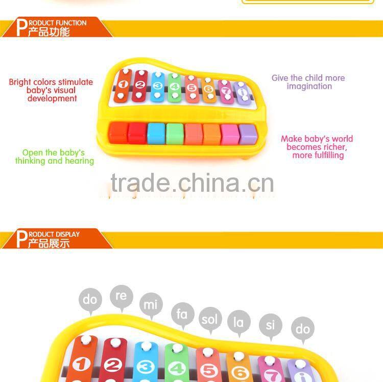 2014 Hot Import Toys Cute 8 Tones Colorful Hand Knock Piano Baby Kid Enlightenment Development Musical Toy Girl Toys For Kids