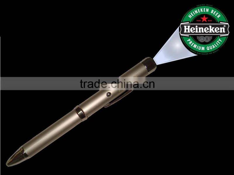 higher quality led metal projector pen,full metal custom logo pprojector ballpen,led ballpen for promotional gifts,led laser pen