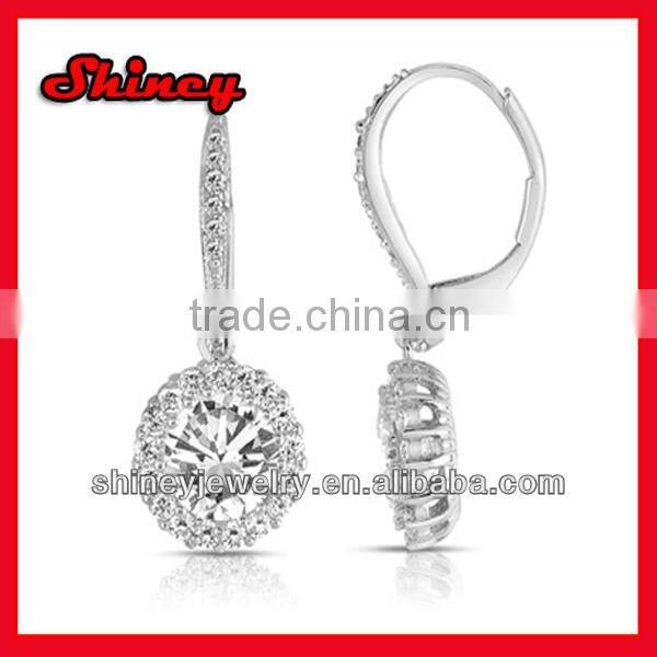 18k gold big XL earring for men,micro pave gold earring