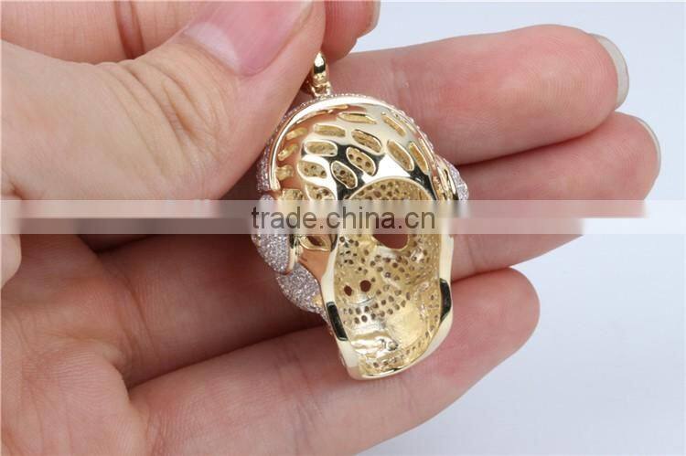 2016 Custom Hip hop jewelry skull pendant 925 silver sterling charm pendant
