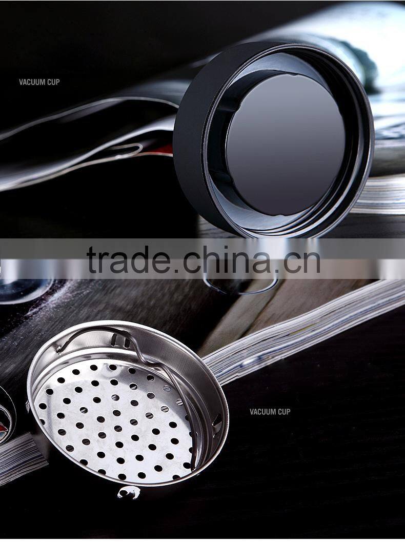 Straight stainless steel vacuum flash , dull polish water bottle,