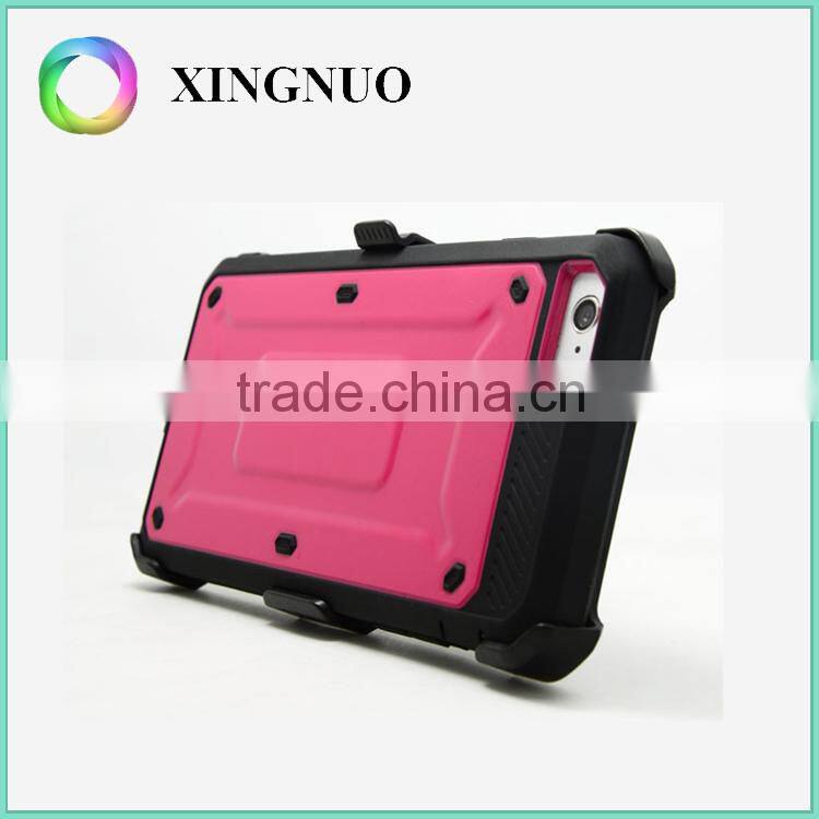 Rugged Armor Case With Kickstand and Locking Belt Swivel Clip Holster Cover for iPhone 6