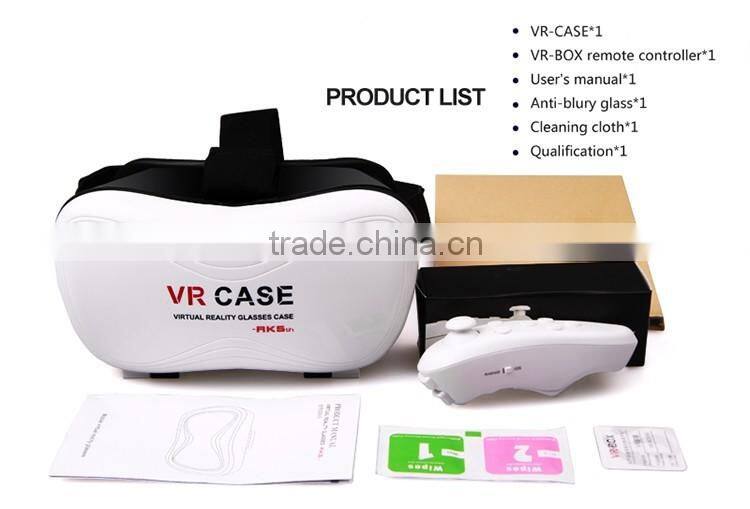 VR Case 5th headmount 3D Glasses Virtual Reality 3d glasse Headset for Mobile Phone with bluetooth remote controller II