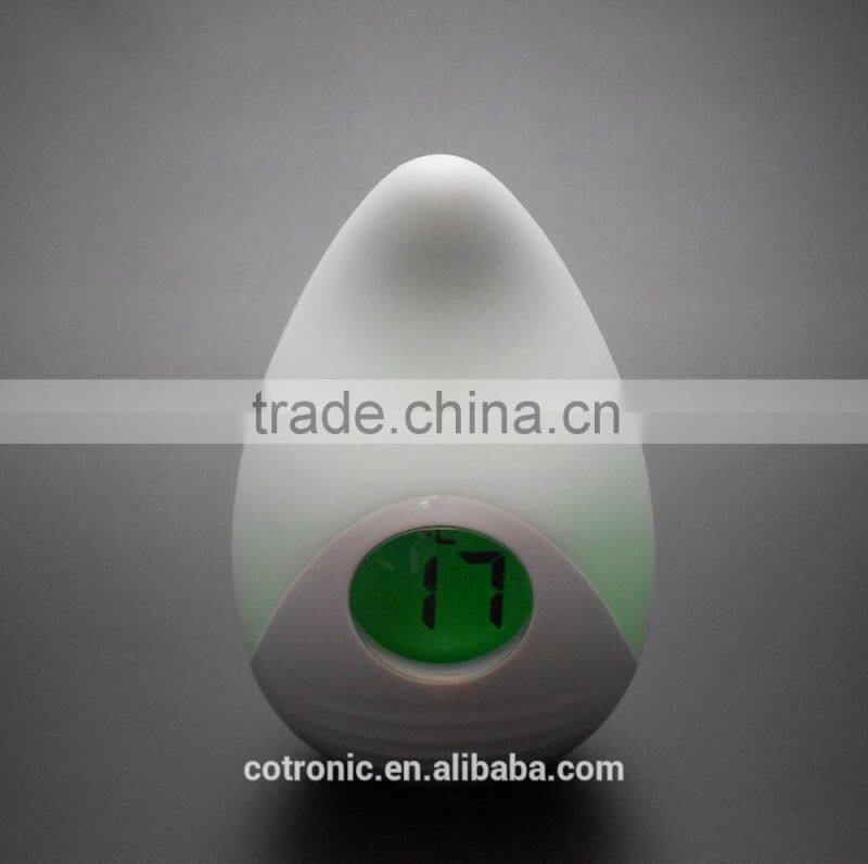 EN71-1-2-3 approval Star Shape Room Thermometer Temperature Displayer LED Color Changing Night Light Lamp for Babies Kids