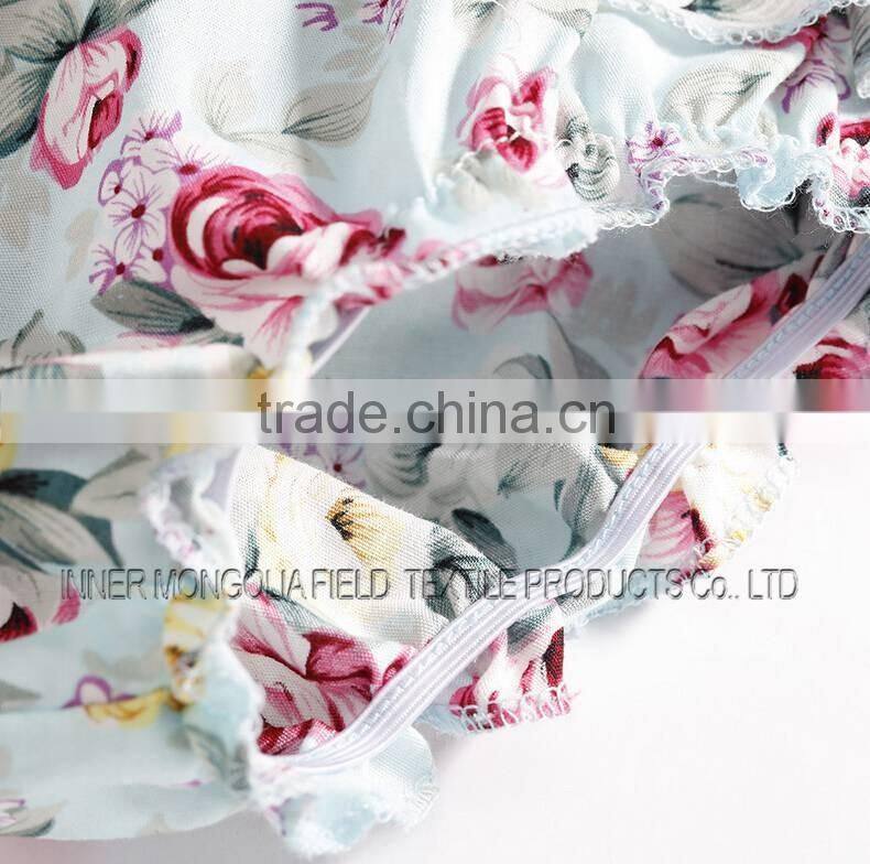 Little Flower Ruffled Baby Girl Romper