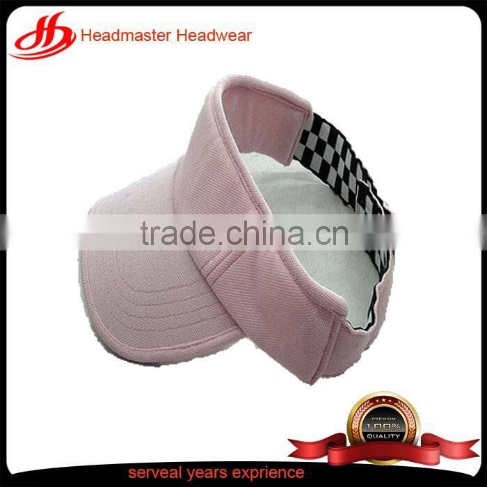 Custom trendy denim distressed washed women sun visor with embroidery