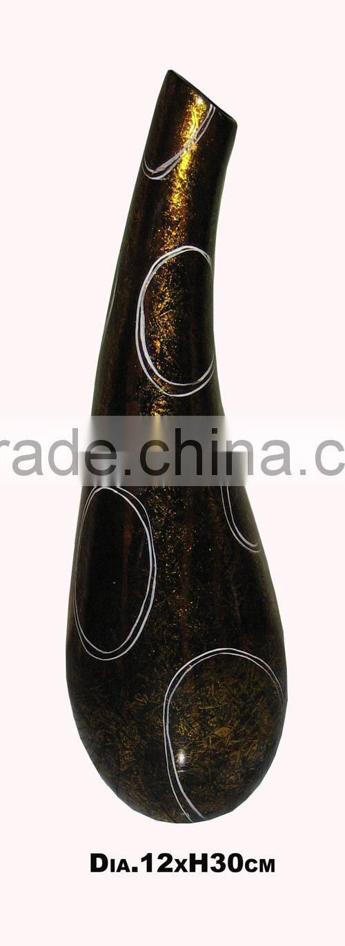 An unique design: A 12xH30cm beautiful Vietnam lacquer vase
