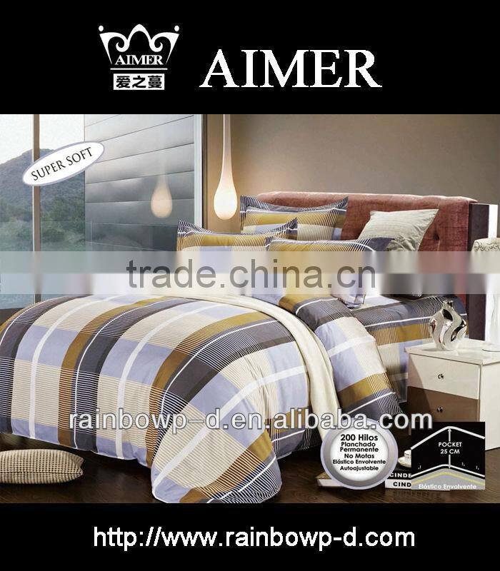 100%cotton 4pcs pigment printed bedding set with competitive price