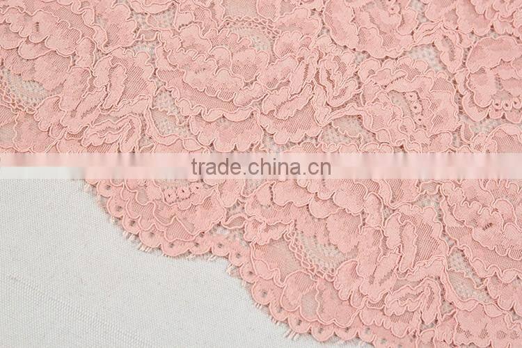 wholesale best sale cheap high quality pink cord organic cotton lace fabric buy online