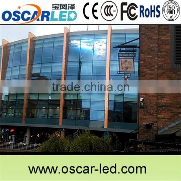 Outoor building wall transparent full color led display
