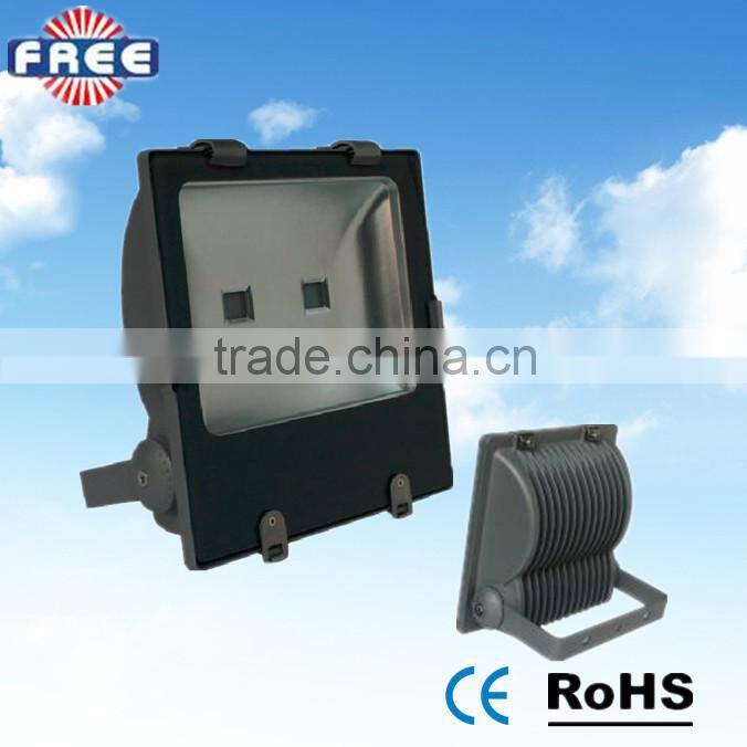 Two COB led source aluminum housing led flood light 100w