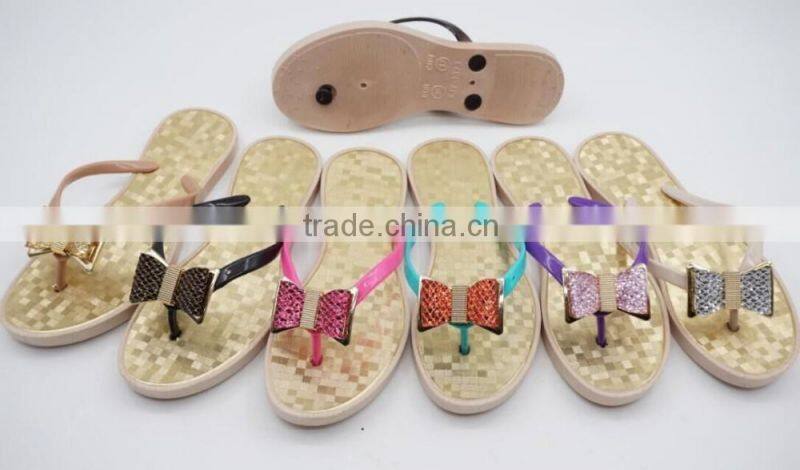 2016 New Sample Latest Fashion Lady Flip Flops PCU Slipper