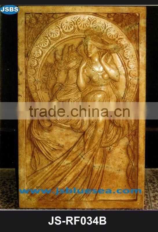 Hand craft of beautiful woman marble relief statue