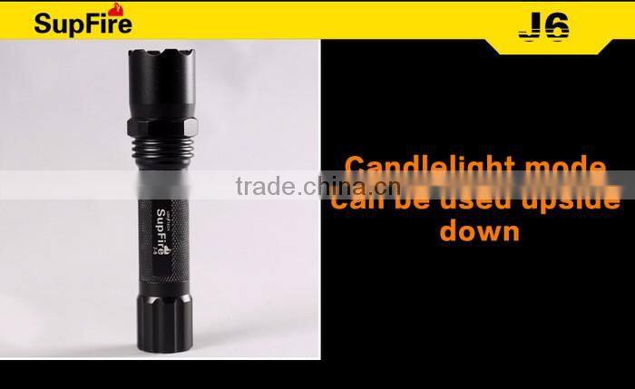 Supfire J6 Rechargeable Led Flashlight 3 Modes Portable Torch