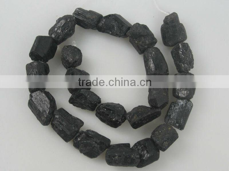 wholesale black tourmaline rough nugget in loose gemstone