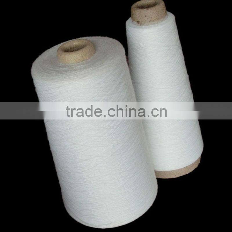 china 100% virgin raw white polyester spun yarn company