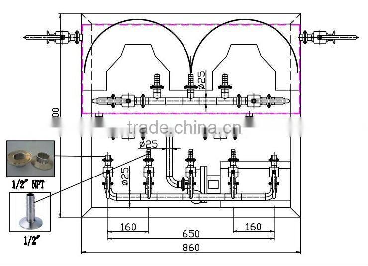 Stainless Steel Manual Two Station Beer Keg Washing Machine BarrelThree-phrase 220V 50 Hz