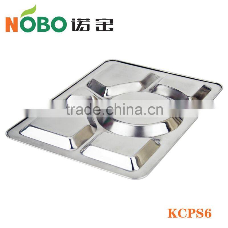 Metal Fast Food Tray with Compartments