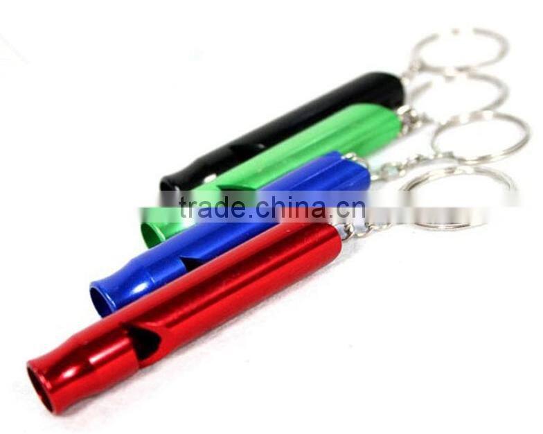outdoor camping high DB survival emergency whistle with keyring