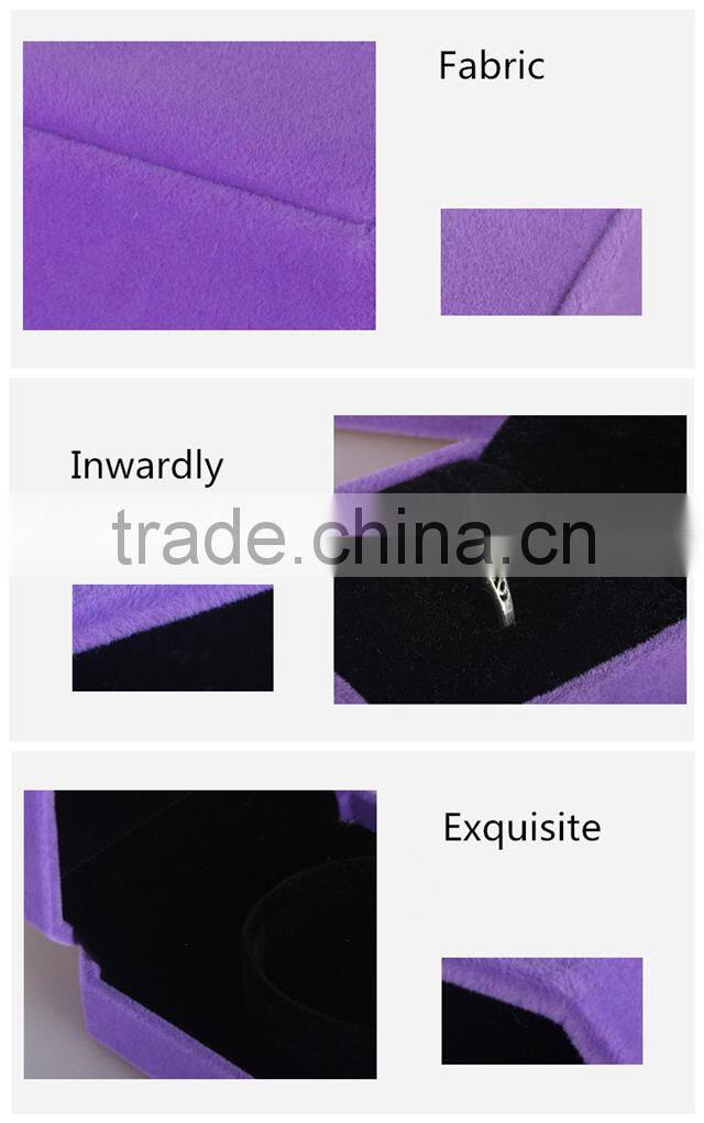 Custom Cheap Purple Velvet Jewelry Gift Boxes