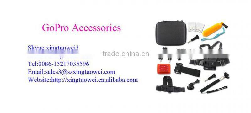 Go pro accessories 360-degree Rotation Clip & Screw for GoPro Hero 3+/3/2/1, Black.