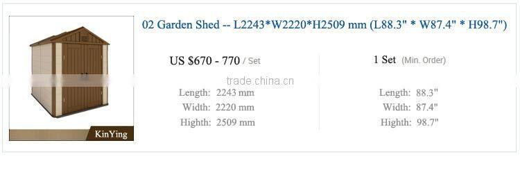 2016 China high quality plastic Shed made of HDPE