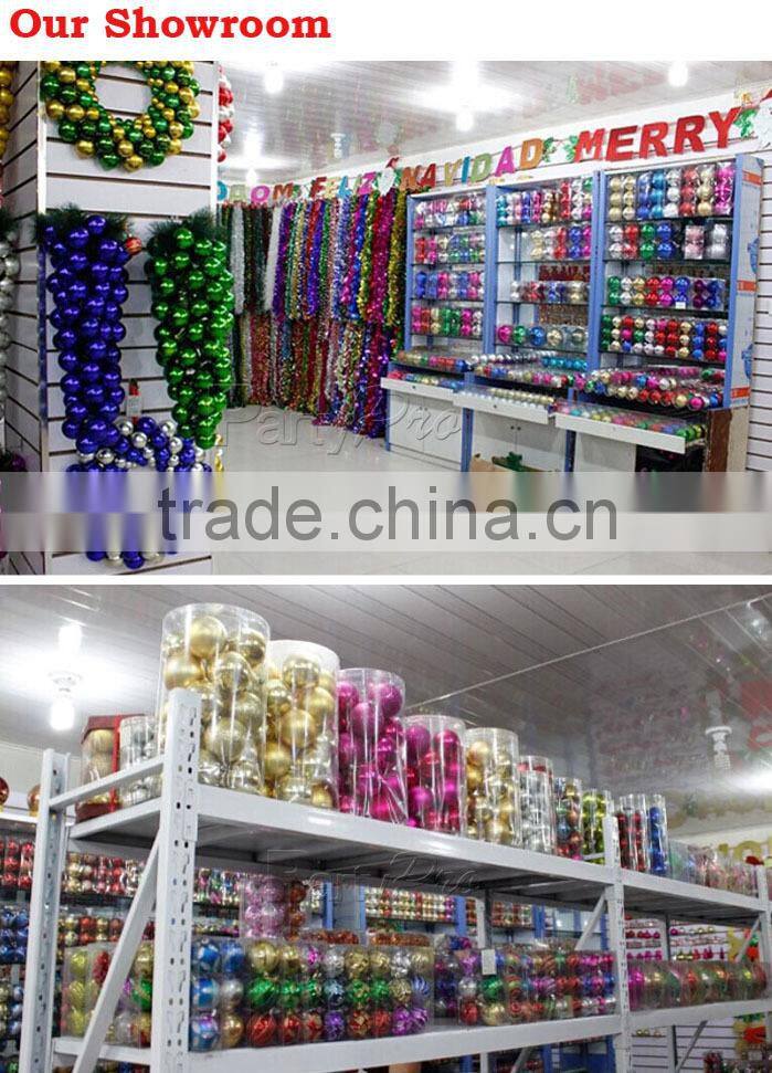 Partypro 2015 New Designs Various Shape Colorful Big Plastic Christmas Ball