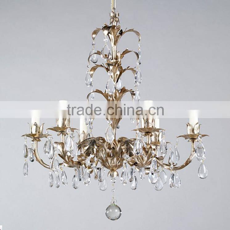 chinese new product fancy pendant lighting european style leaf body crystal chandelier indoor decorative chandelier