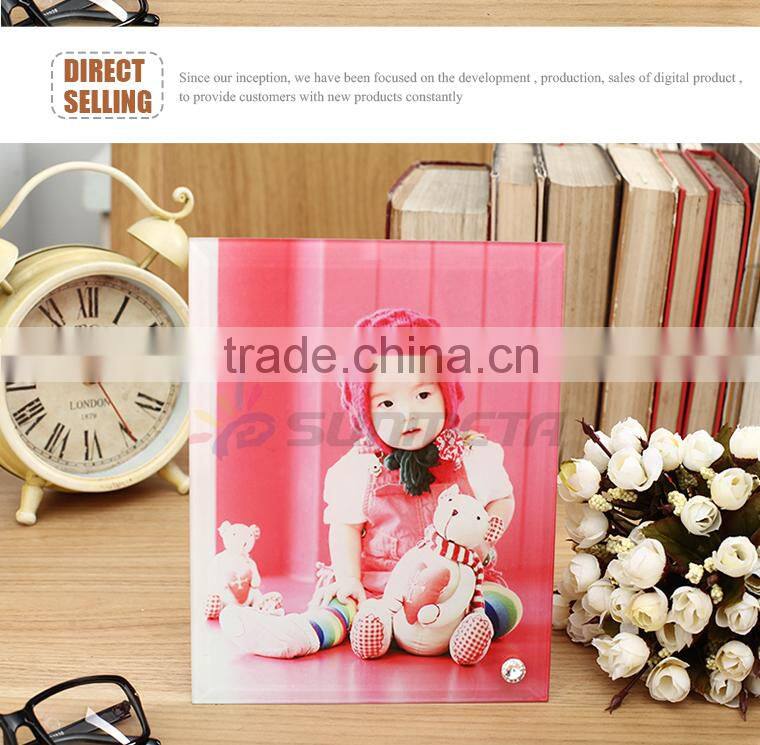 High Quarlity Sublimation Glass Photo Frame for wedding gift