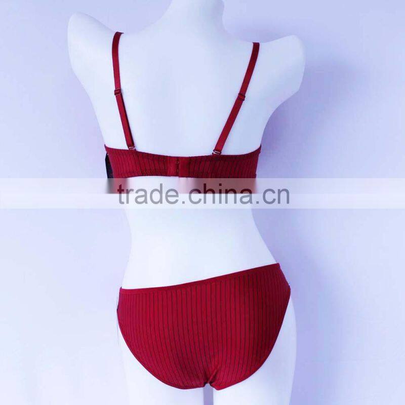 2016 new design ladies underwear sexy cotton bra and panties