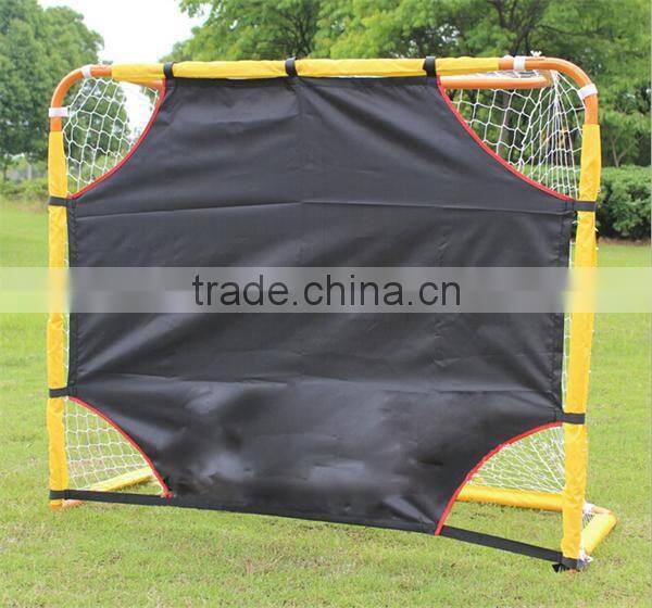 Street hockey goal post for training with a shooting target