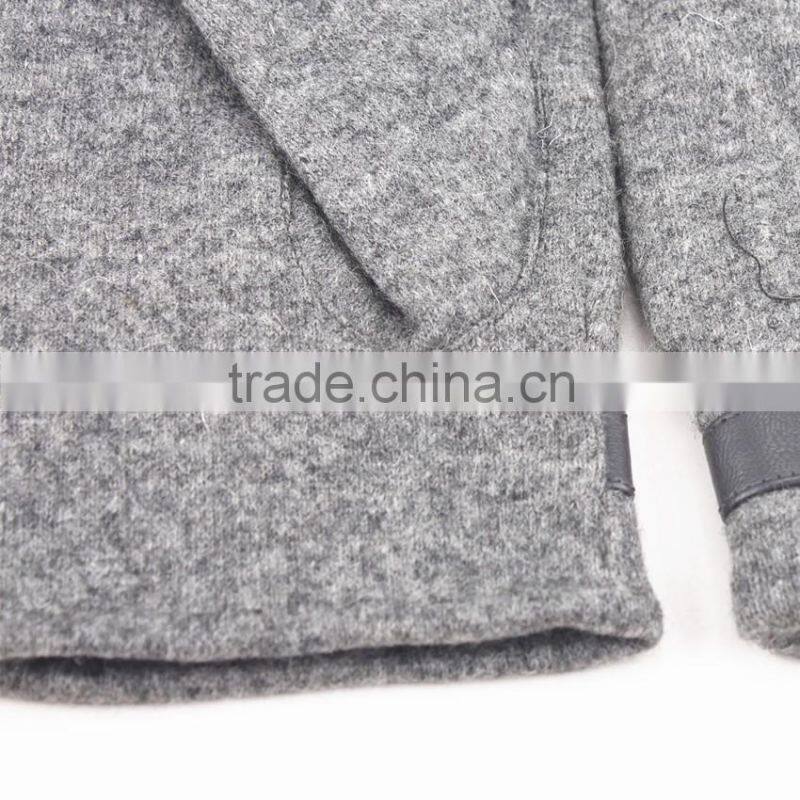 2016 New style Gray touch screen wool gloves for men