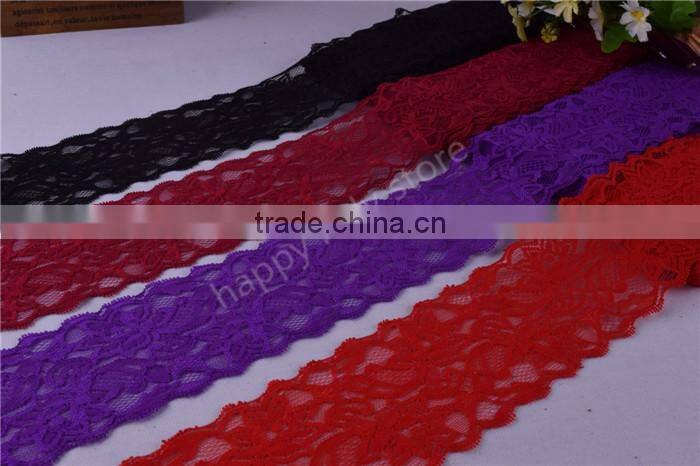 15 Beautiful Lace Stretch Floral Lingerie Headband Elastic DIY lace wide:8cm 16colors wholesale
