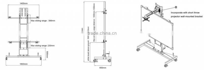 Latest interactive projector mobile stand bracket