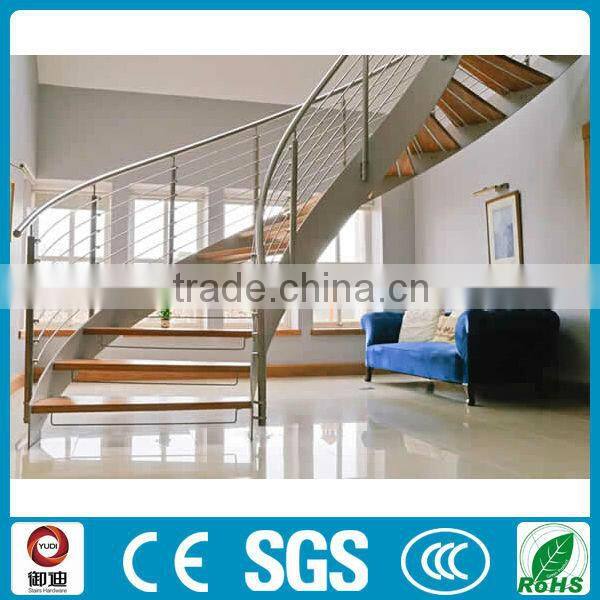 fashion design helical steel staircase for indoor decor