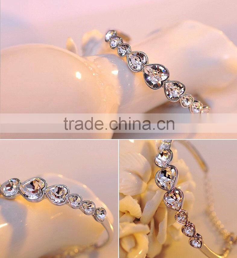 Hot Selling Fashion Crystal Silver Bracelet