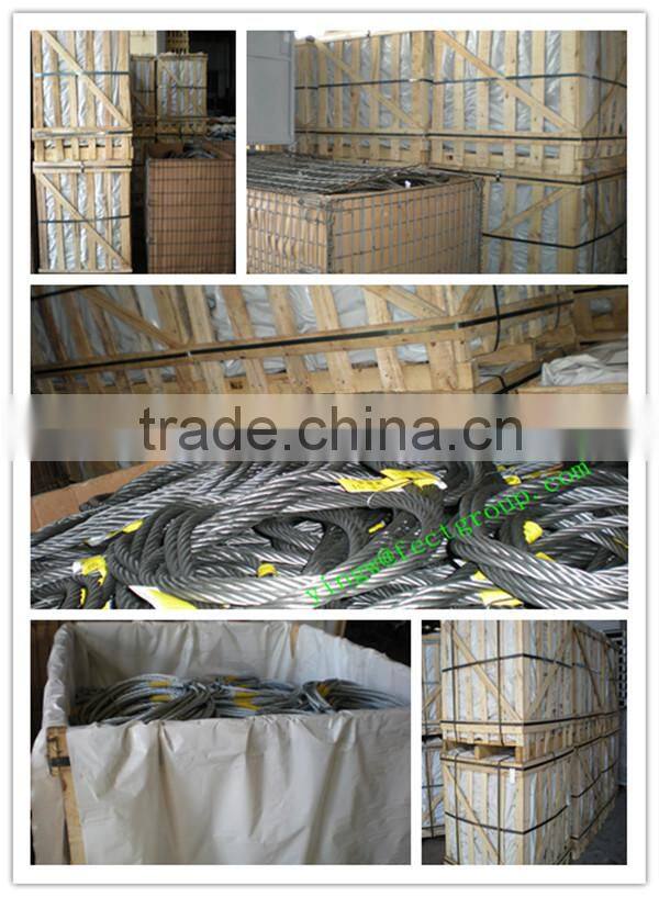 two eyes spliced+pressed wire rope sling with best price-exporting to Japan for lifting