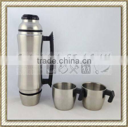 16oz travel mug with leather cover outer no handle