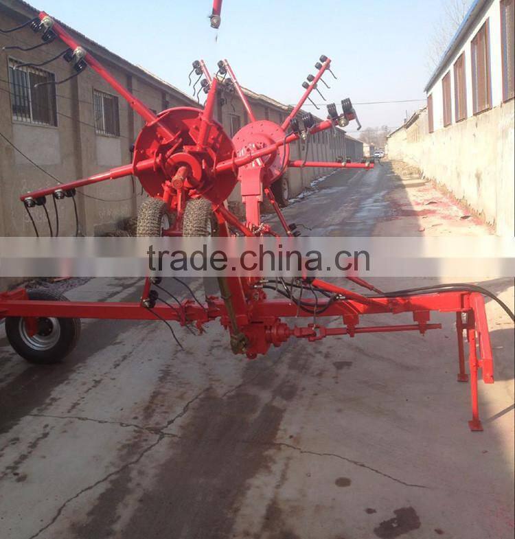 High quality CE approved double side pasture rotary rake for sale