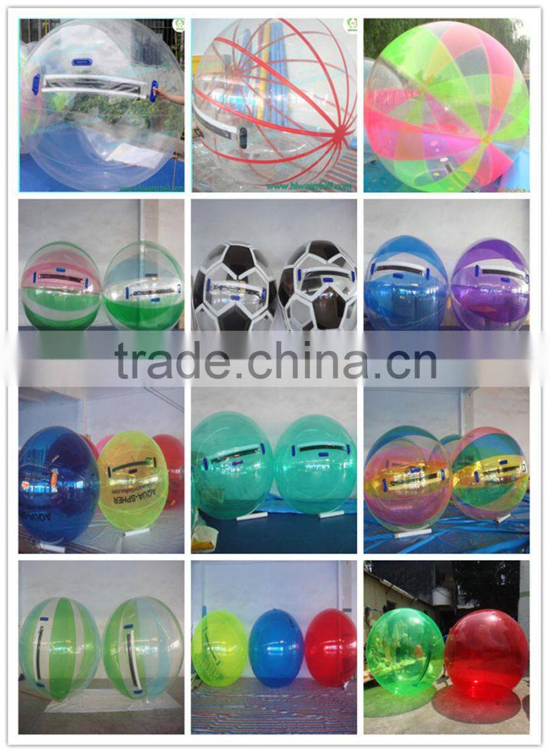 Guangzhou Top quality PVC/TPU Colorful inflatable jumbo water ball,inflatable water walking ball