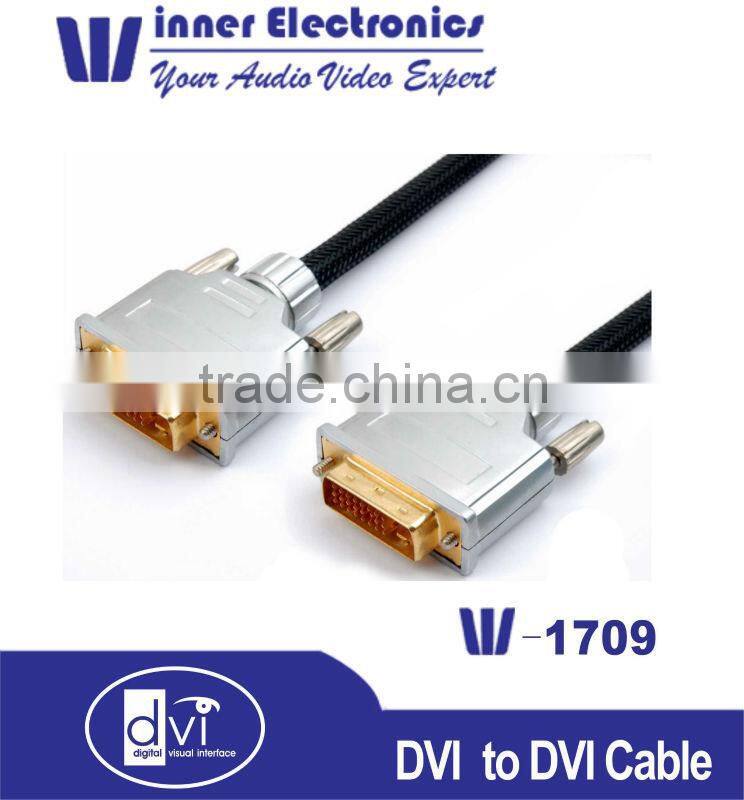 Metal shell assembly DVI-DVI Single Link Cable for Display Device, Projectors Etc