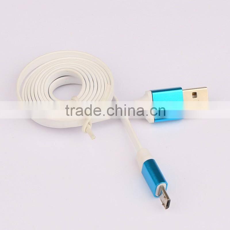 Multi-purpose Fast Charging Cables aluminum alloy head Micro USB Cable Data Only
